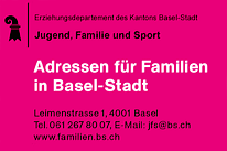 Teaserbild Leporello "Adressen für Familien in Basel-Stadt"