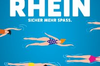 Plakat Begleitetes Rheinschwimmen